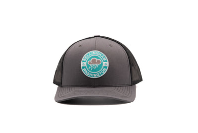 gray trucker hat with bellingham washington patch