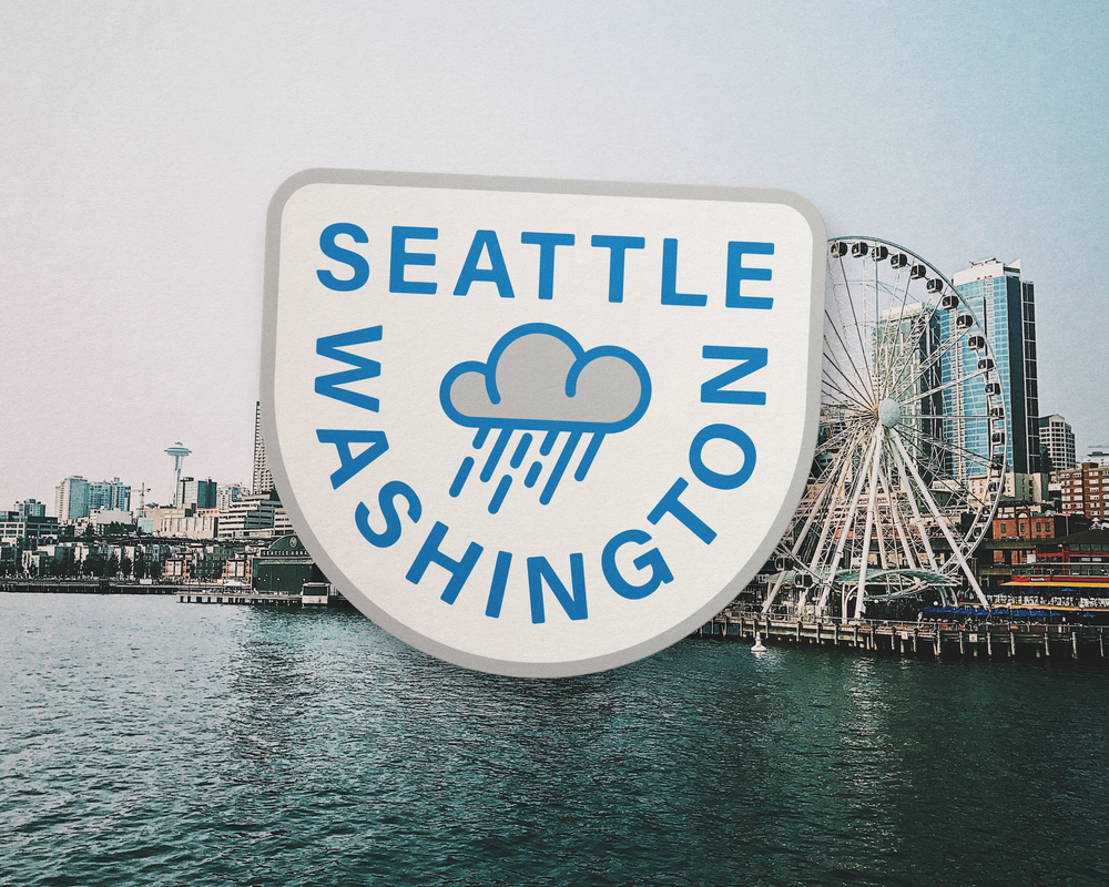 seattle raincloud pnw sticker