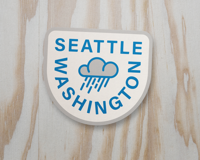 seattle raincloud sticker