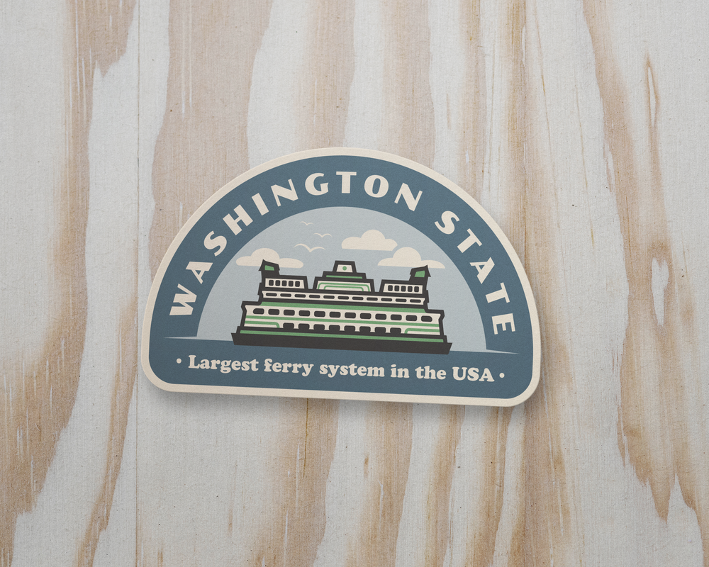 washington ferry sticker